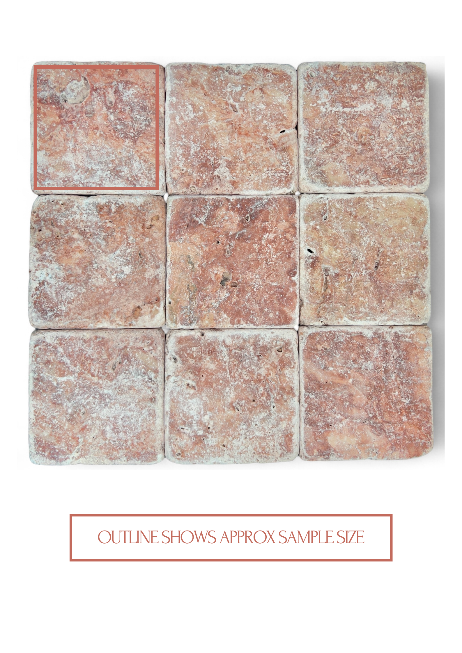 Red / Tumbled / 100x100