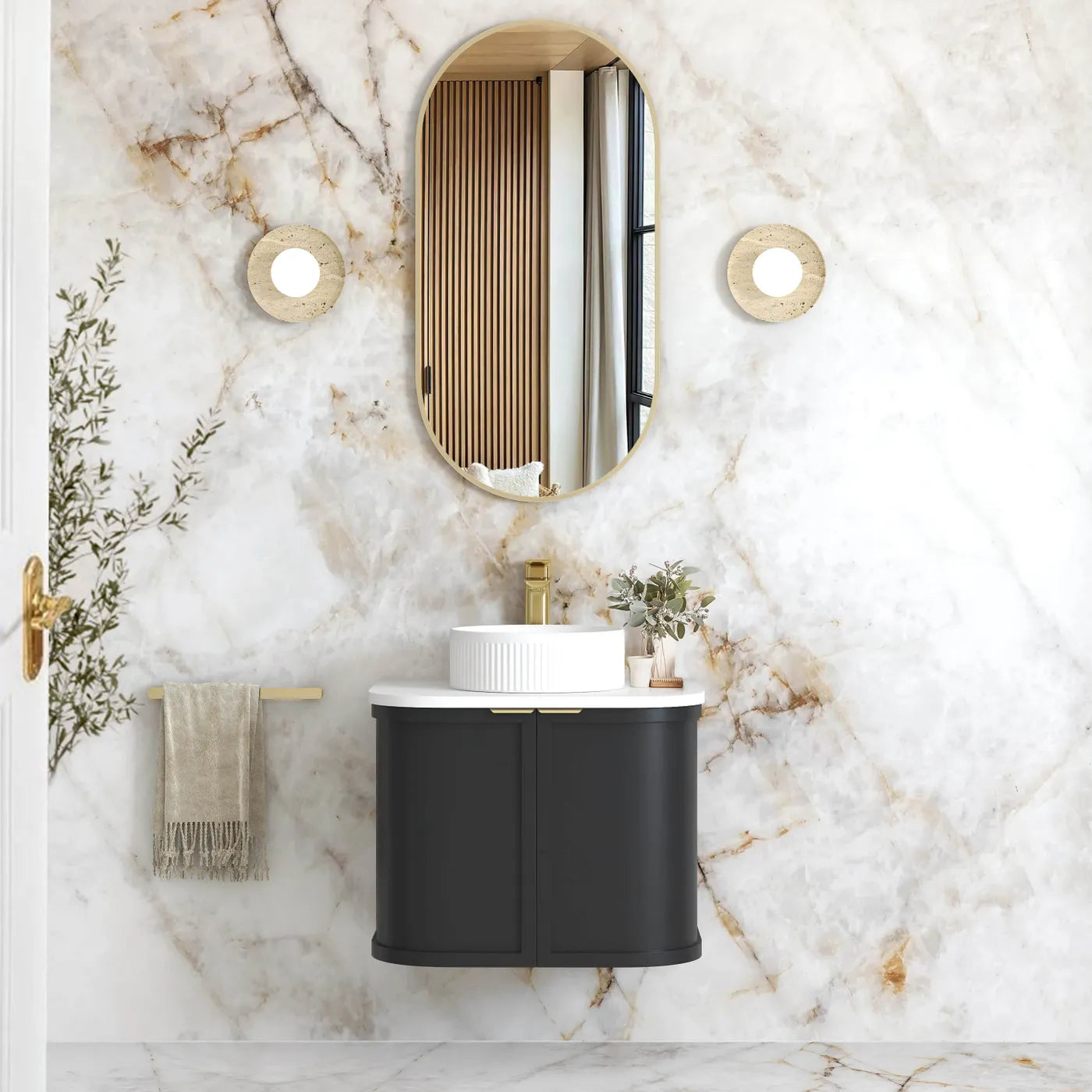 600mm / Cabinet Only / Brushed Gold