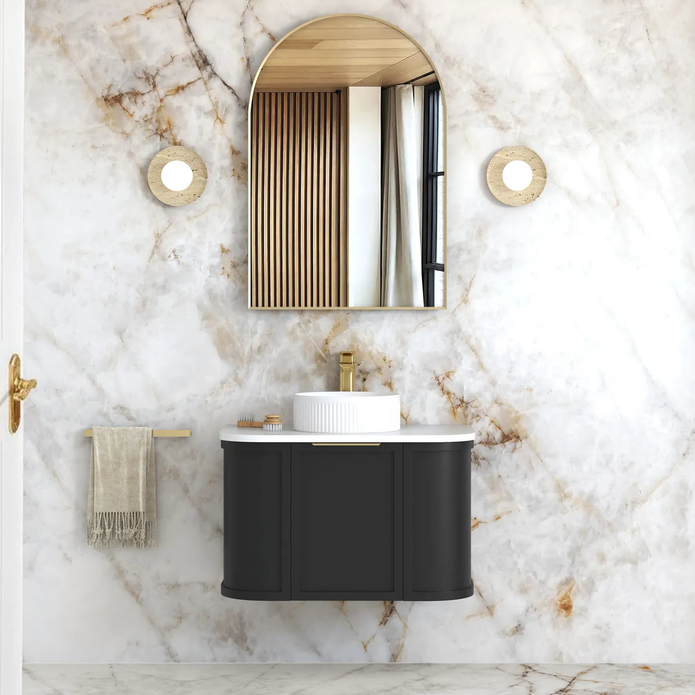 750mm / Cabinet Only / Brushed Gold