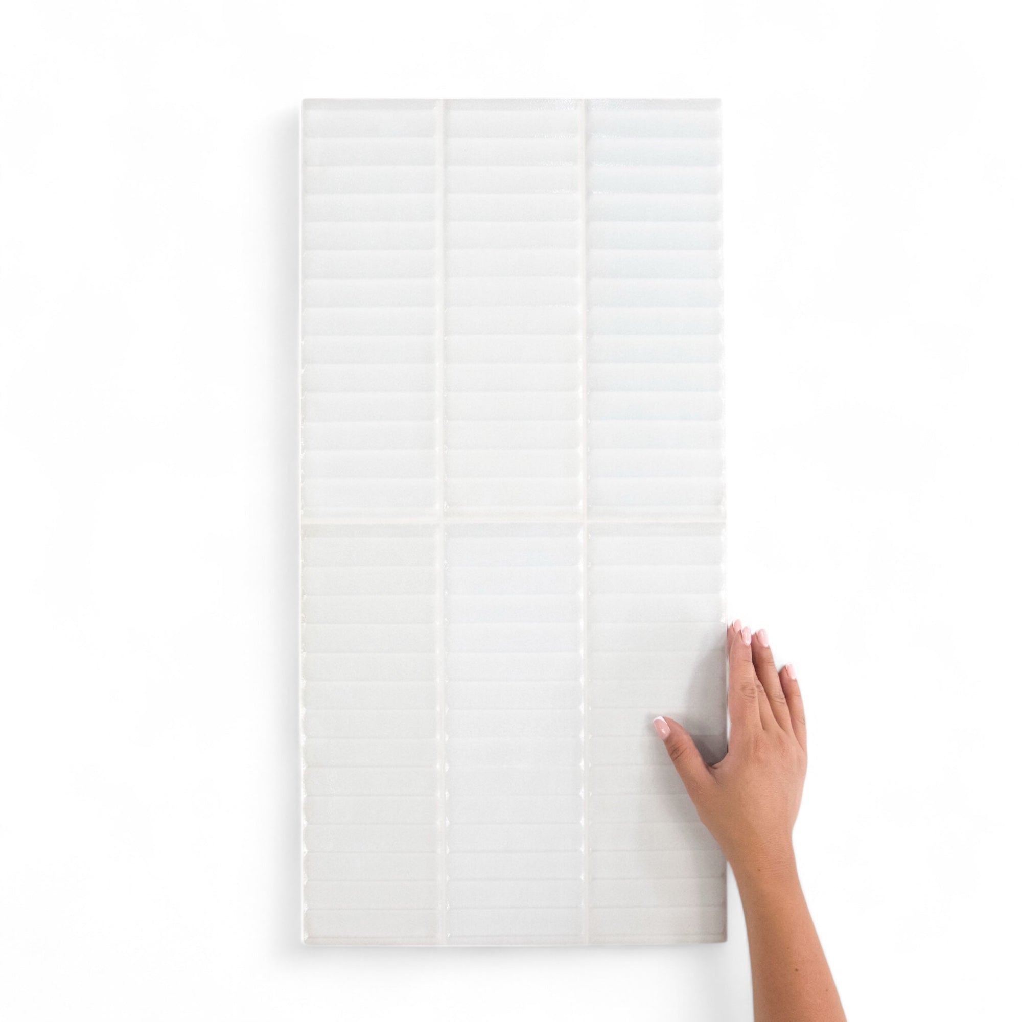 Blanc / Gloss Ribbed / 300X600