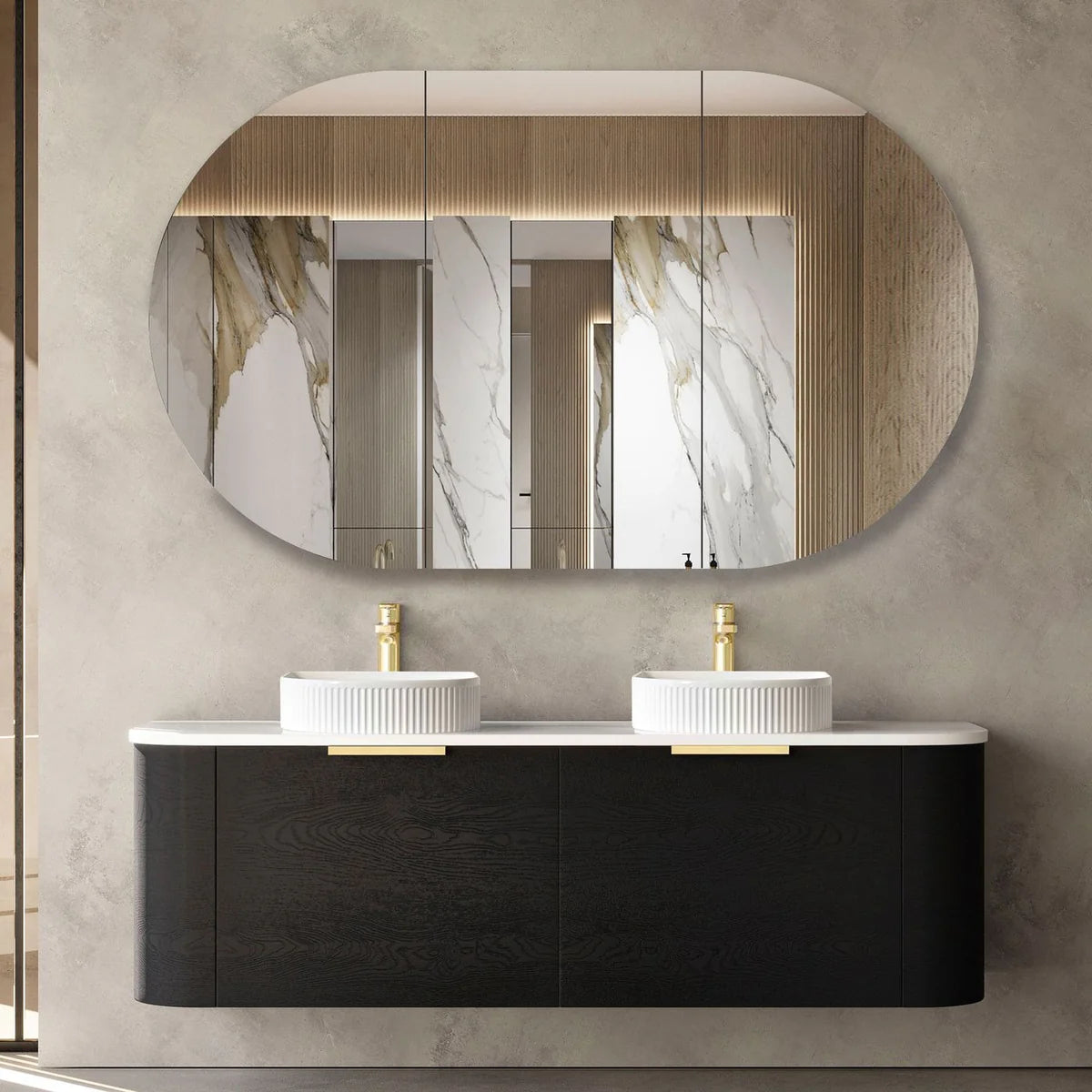 1500mm / Cabinet Only / Brushed Gold