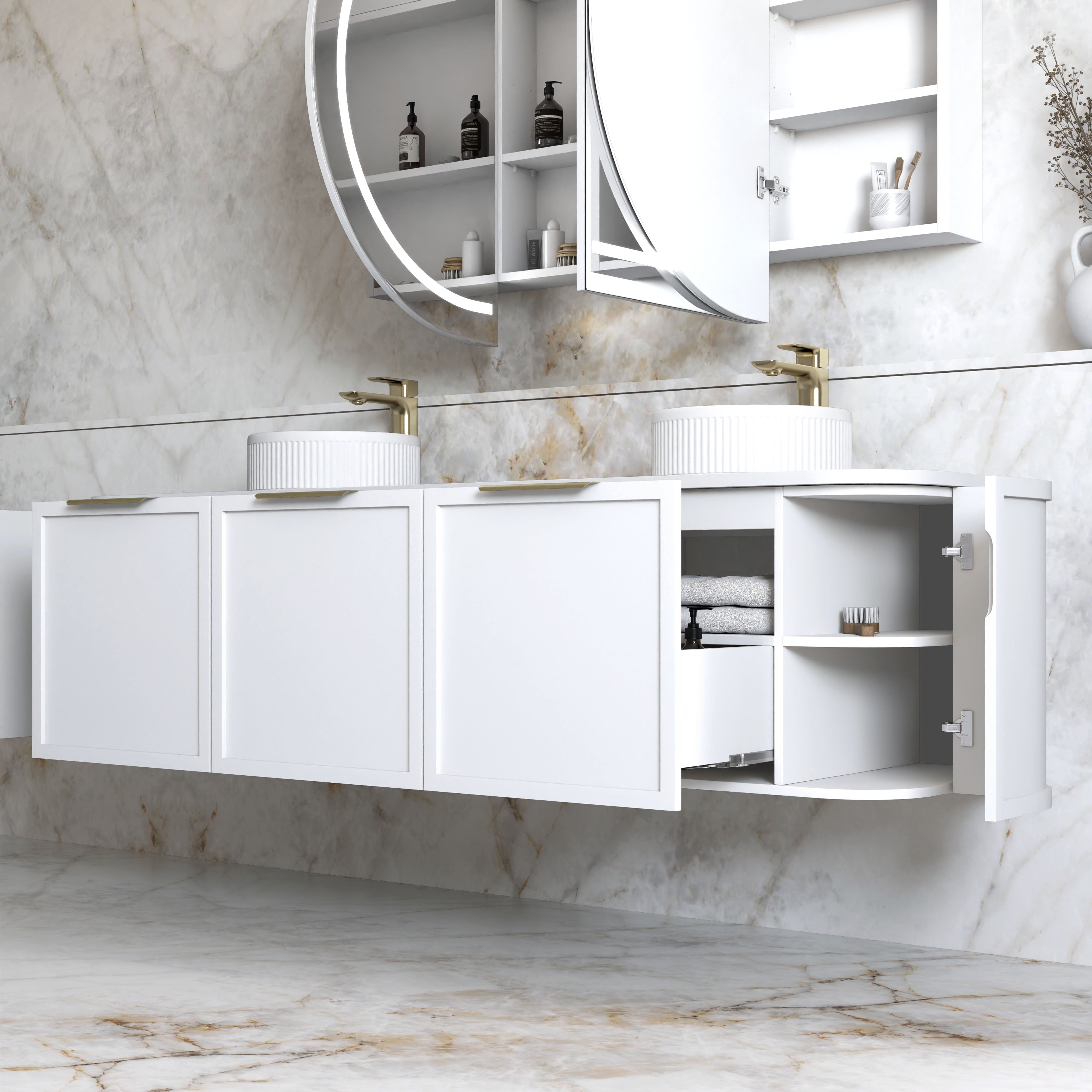 1800mm / Cabinet Only / Brushed Gold
