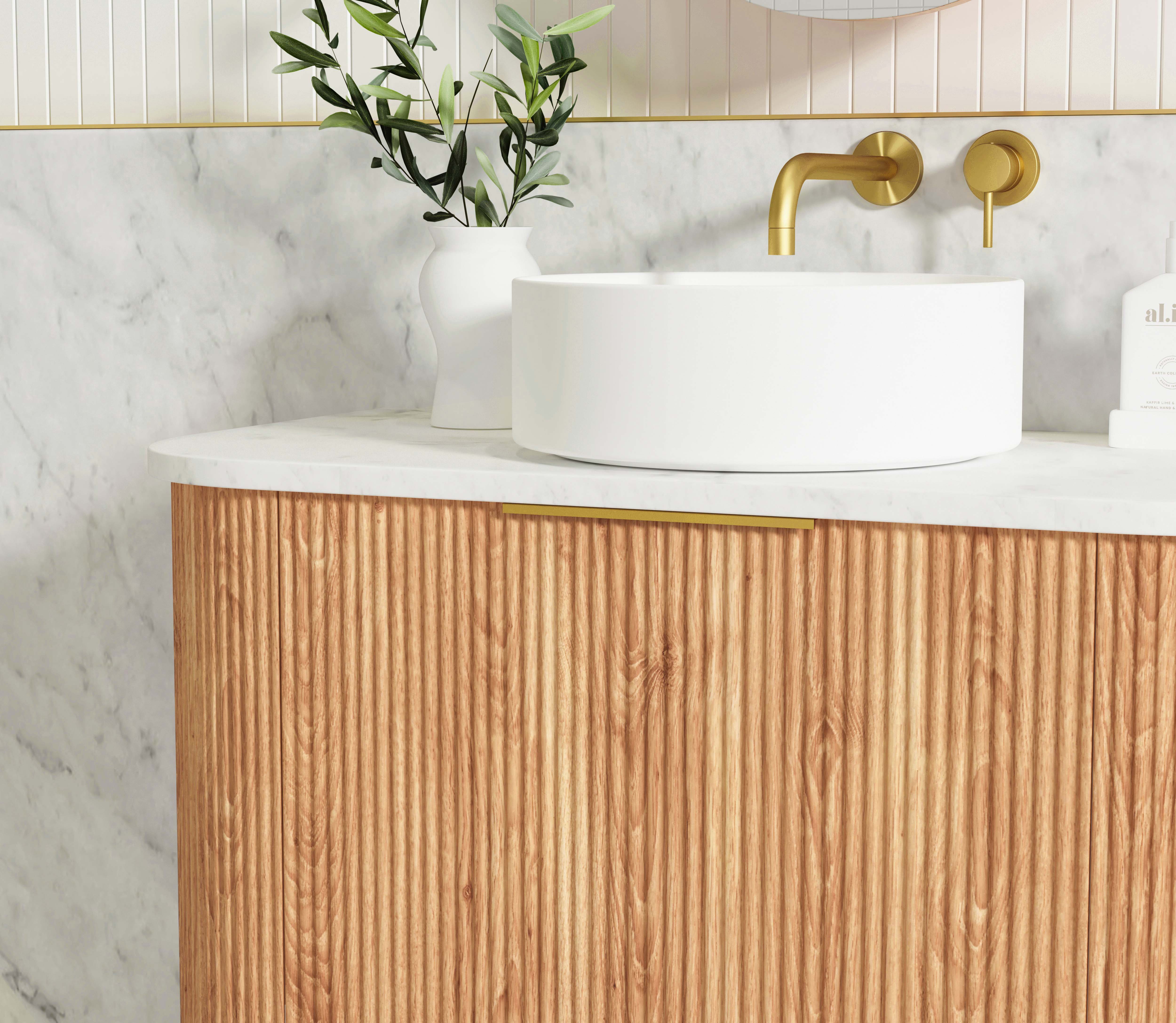 1500mm / Cabinet Only / Brushed Gold