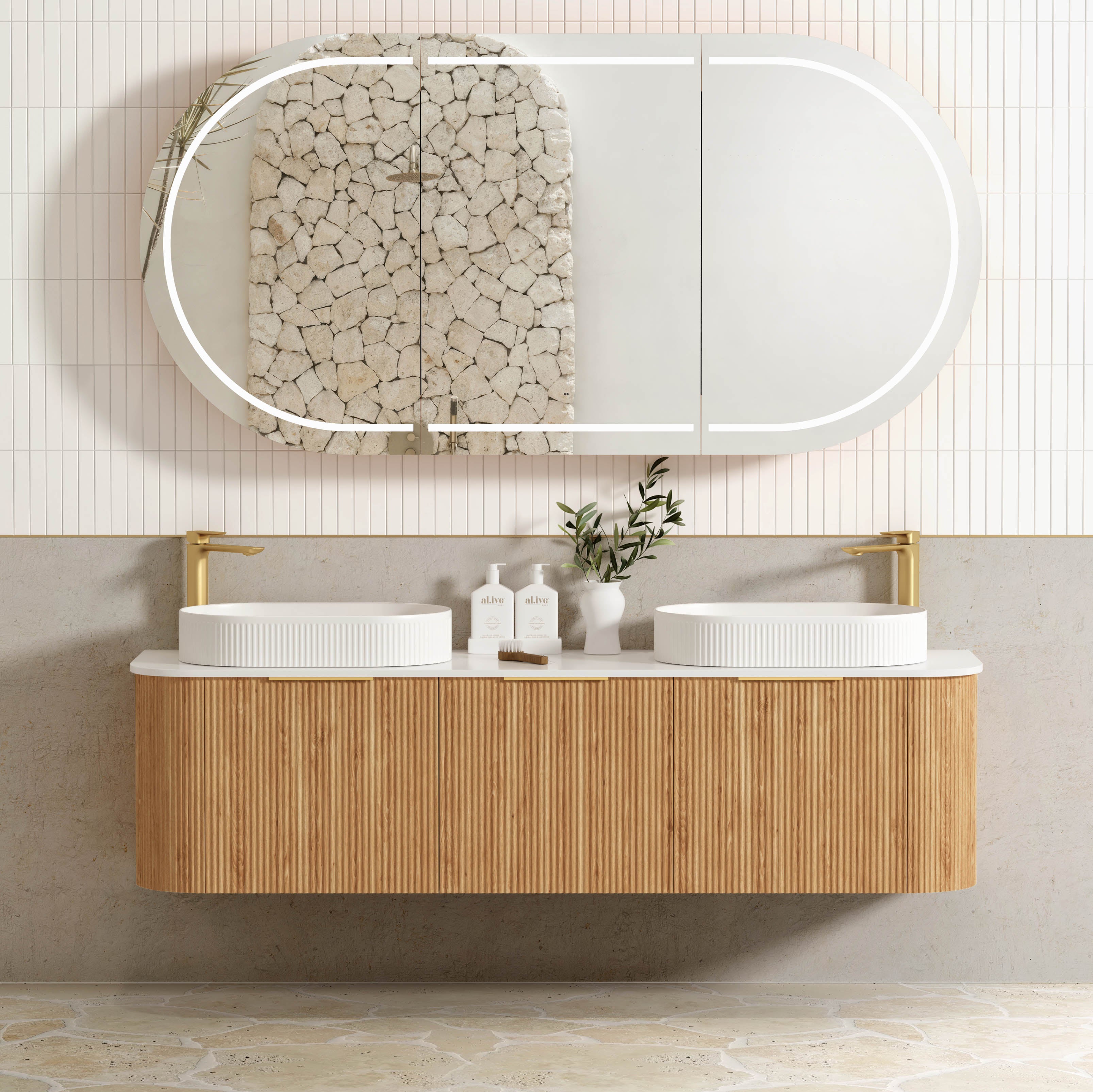 1800mm / Cabinet Only / Brushed Gold