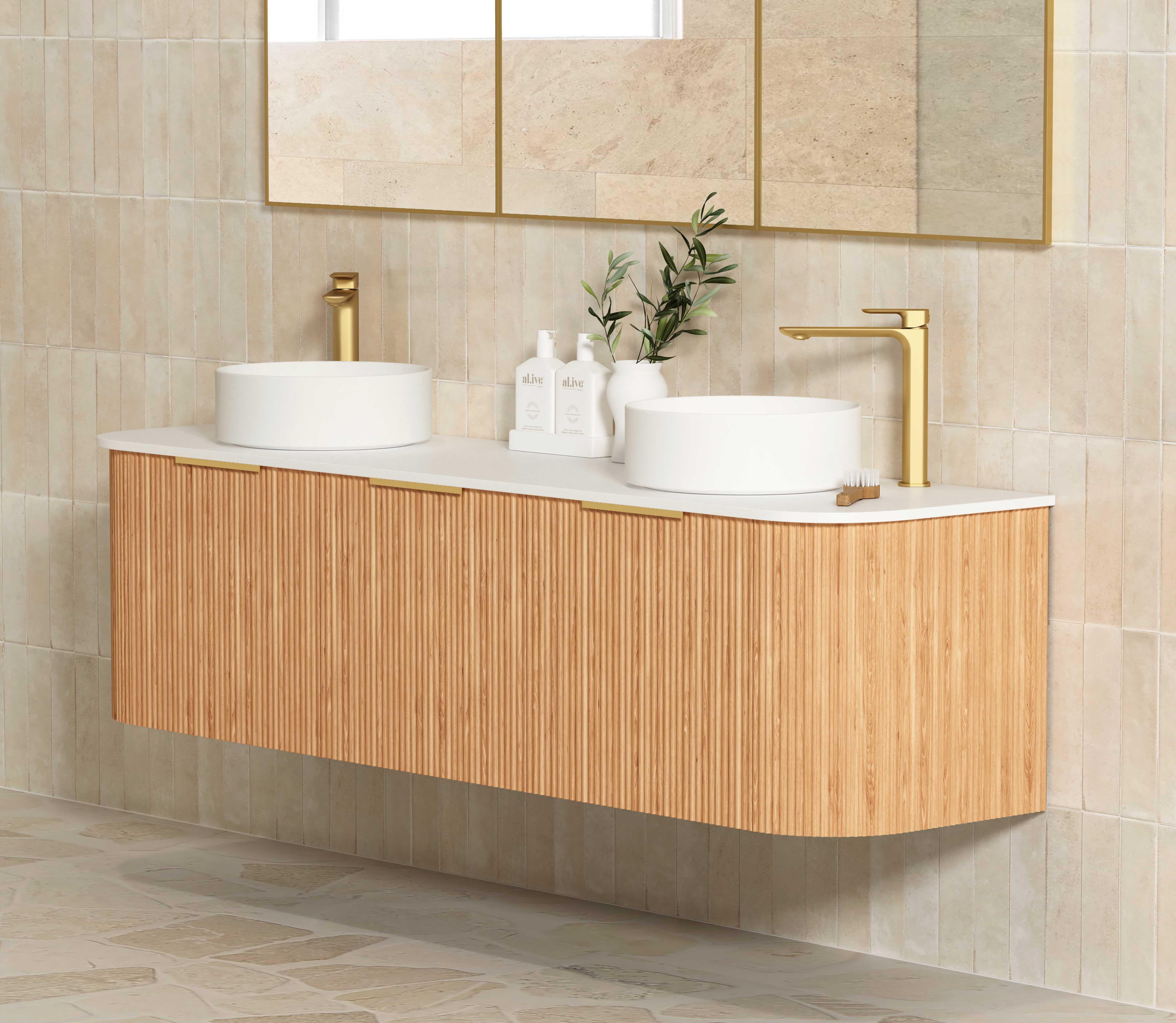 1800mm / Cabinet Only / Brushed Gold