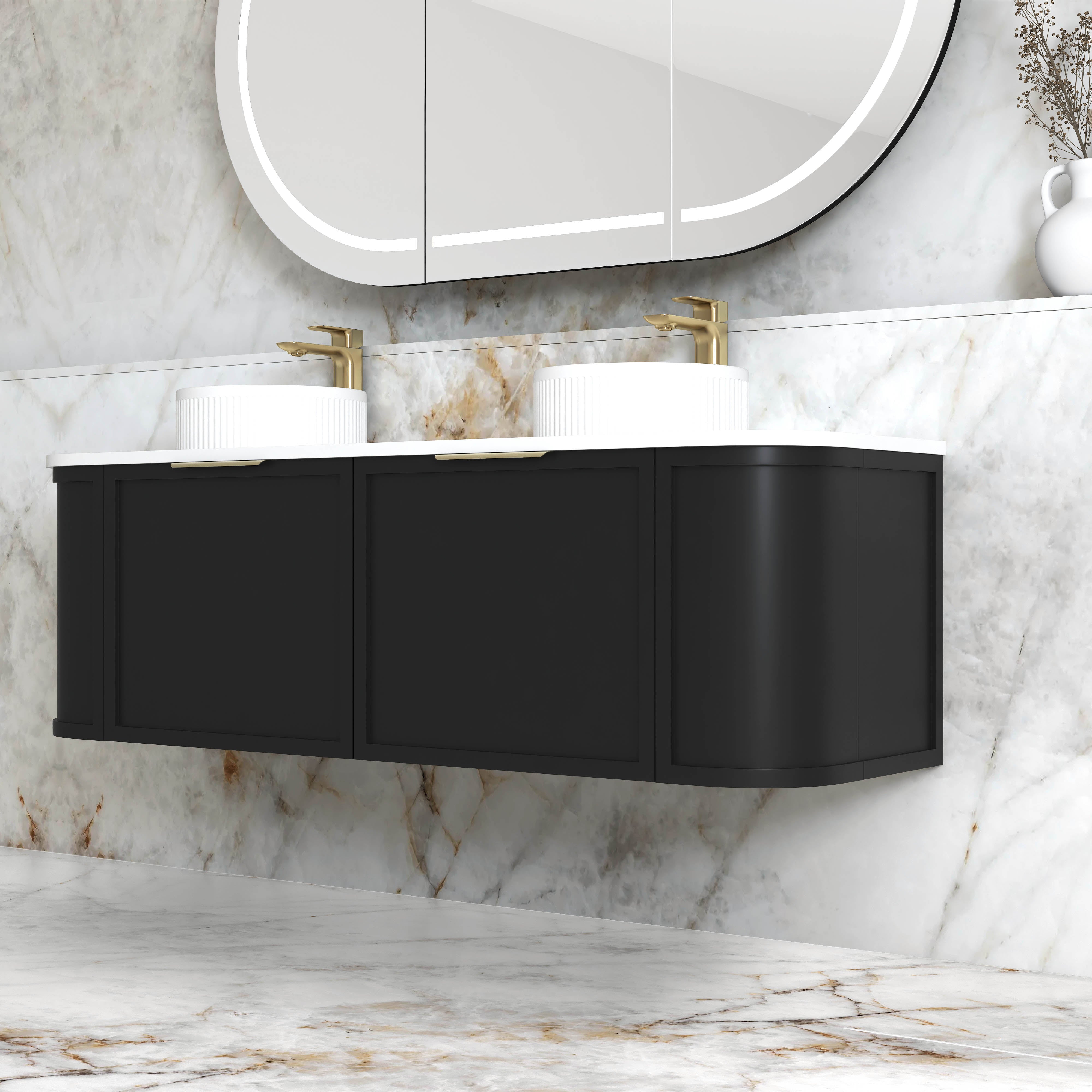 1500mm / Cabinet Only / Brushed Gold