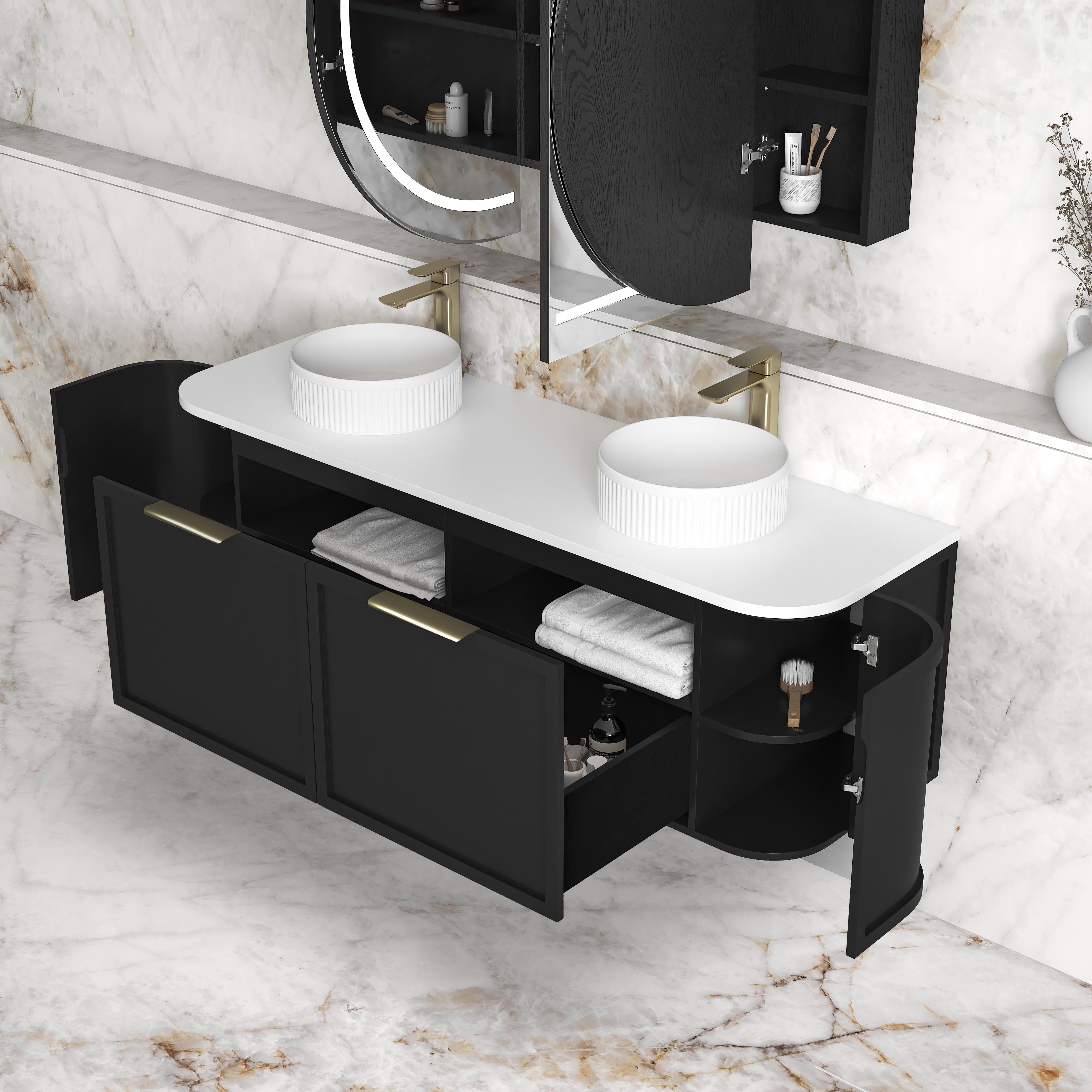 1500mm / Cabinet Only / Brushed Gold