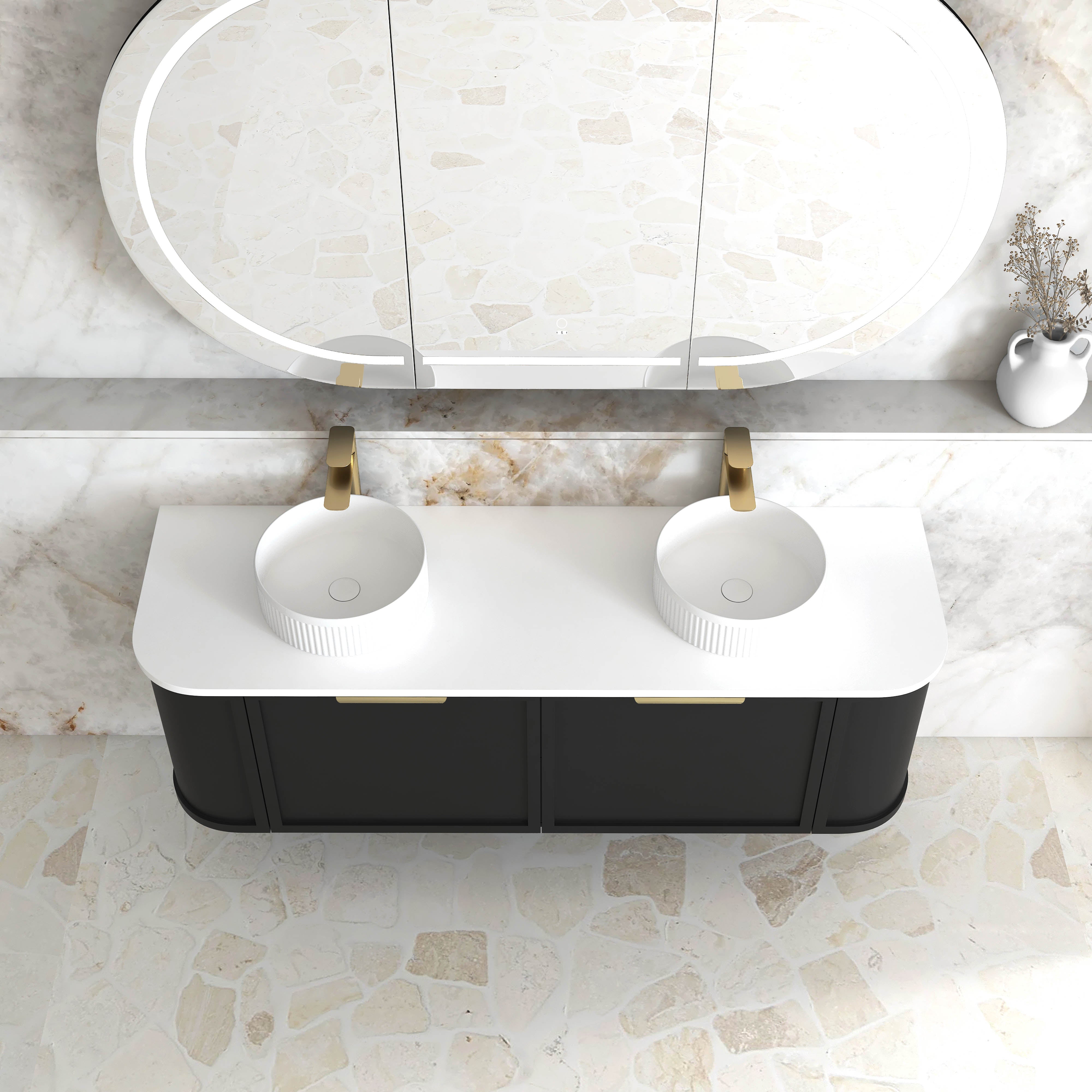 1500mm / Cabinet Only / Brushed Gold