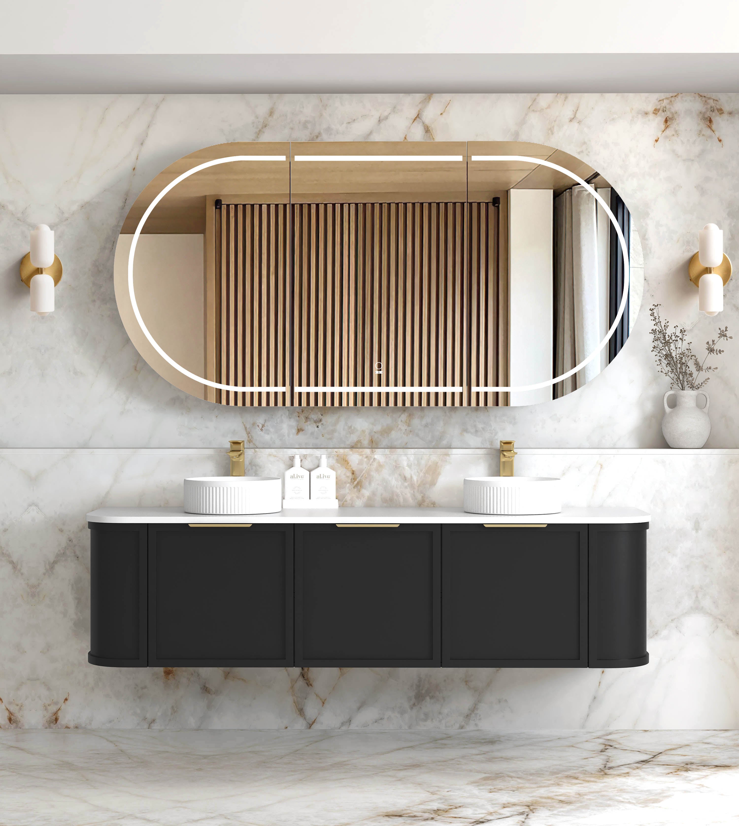 1800mm / Cabinet Only / Brushed Gold