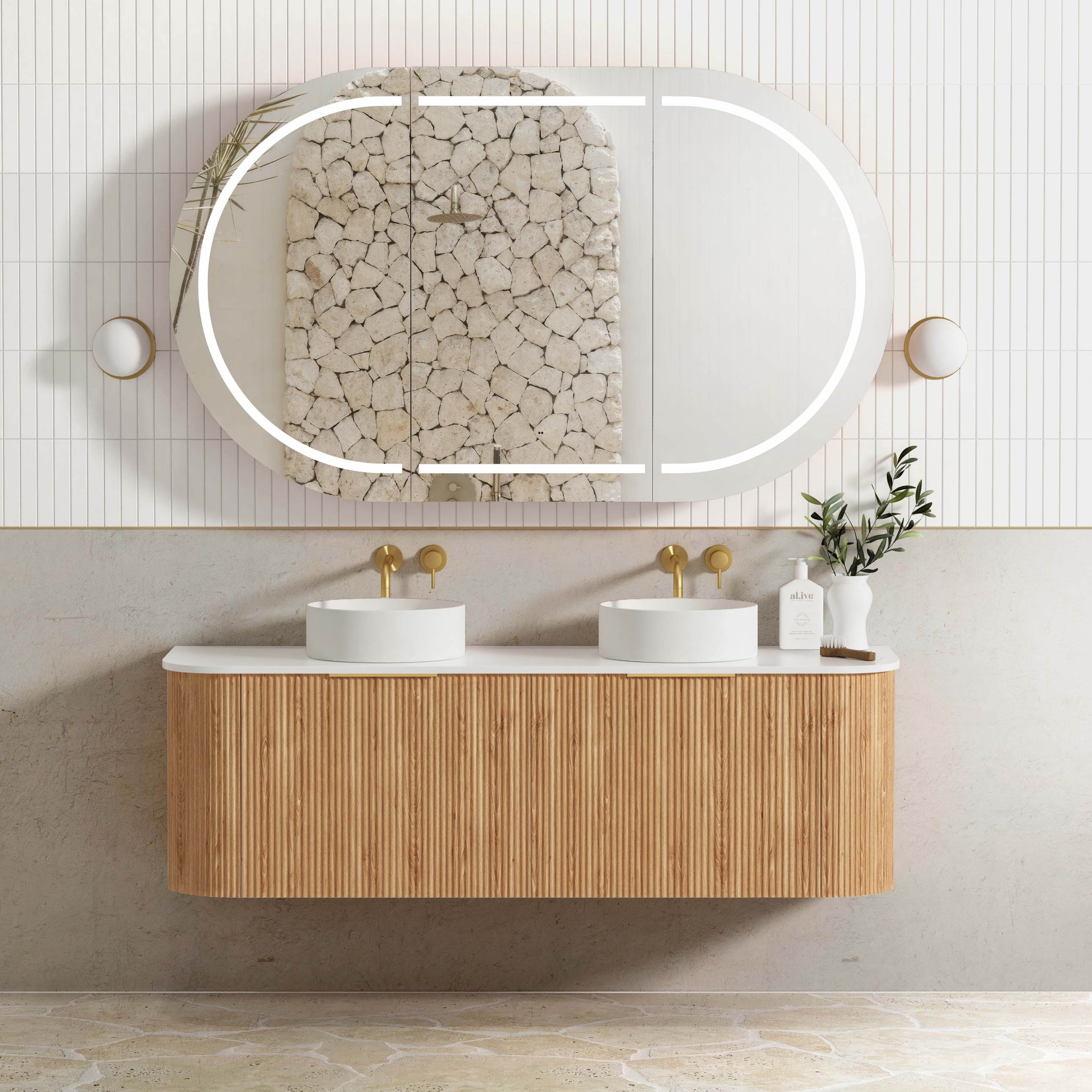 1500mm / Cabinet Only / Brushed Gold
