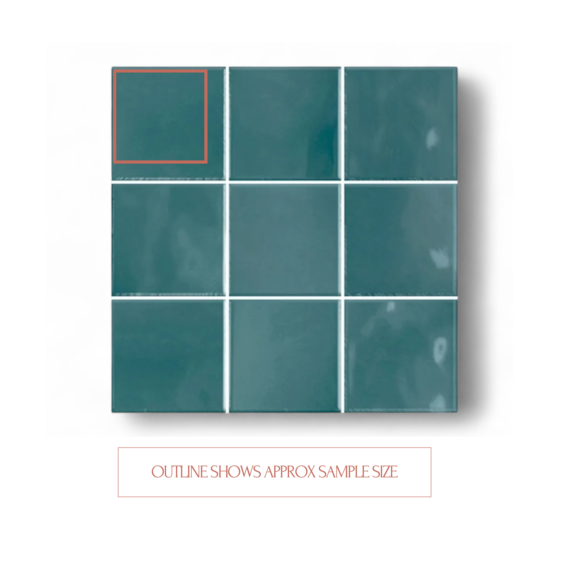 Teal Blue / Gloss / 100x100