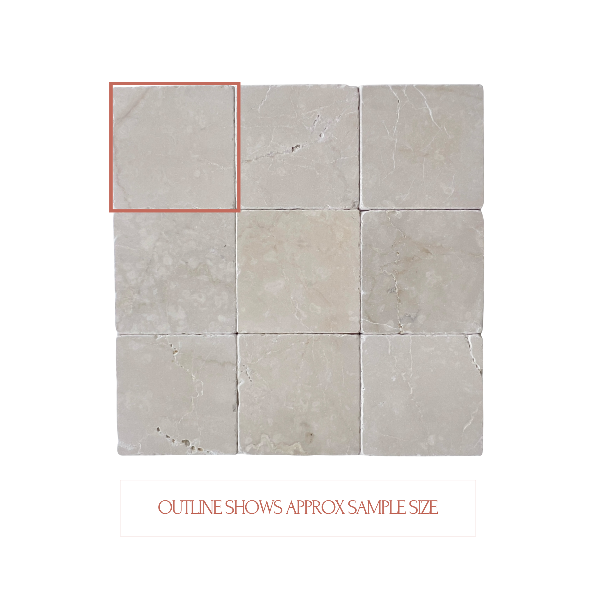 Botticino / Tumbled / 100X100X10mm
