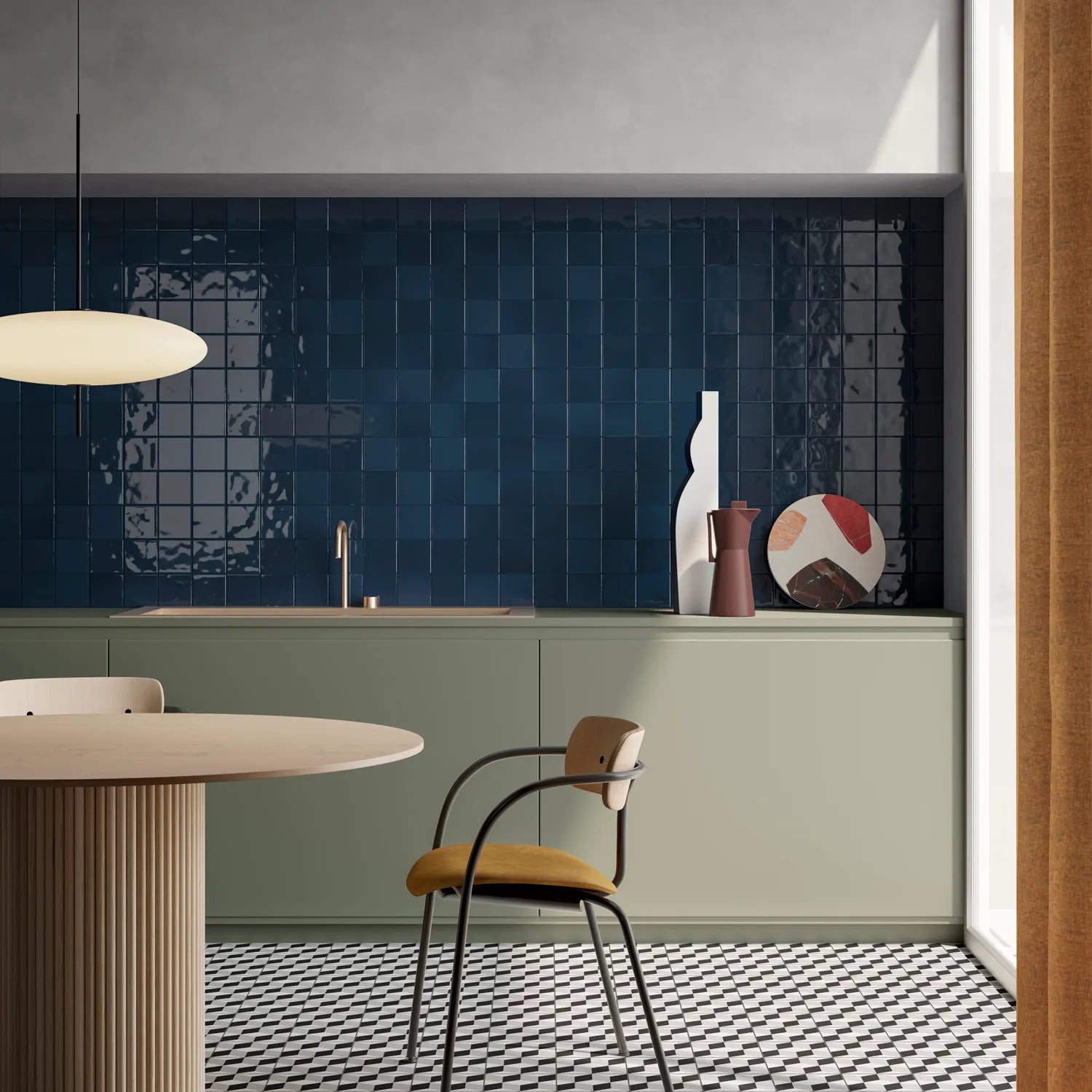 Saphire Blue / Gloss / 100x100