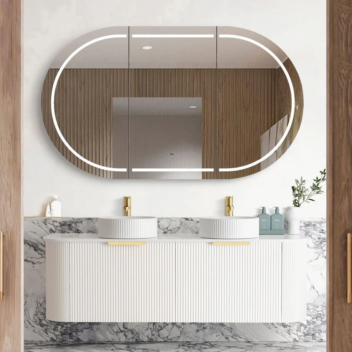 1500mm / Cabinet Only / Brushed Gold